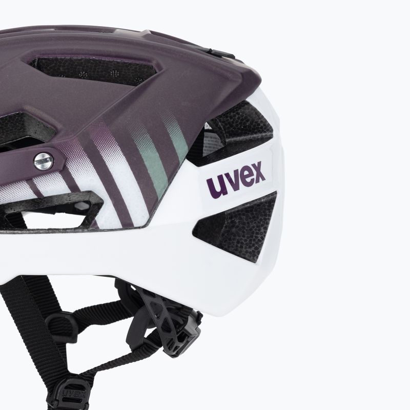 Cyklistická přilba UVEX Quatro CC plum/white matt 7