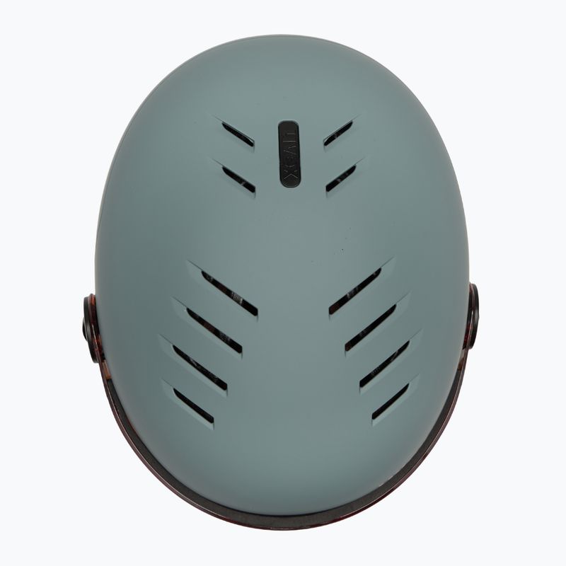Dětská  lyžařská helma  UVEX Rocket Visor Jr rhino/blush matt/mirror silver/lasergold lite 6