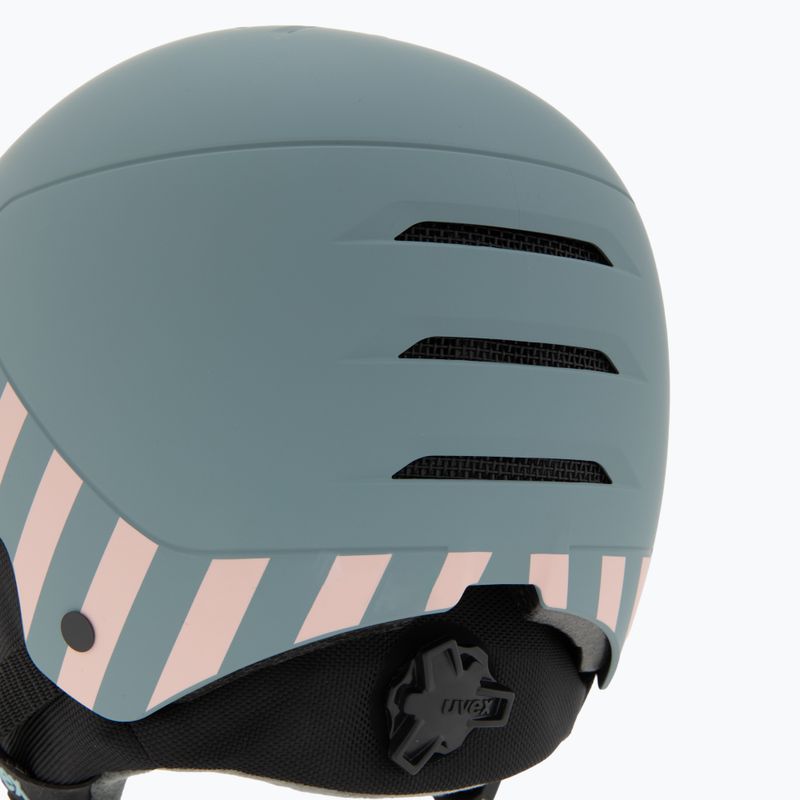 Dětská  lyžařská helma  UVEX Rocket Visor Jr rhino/blush matt/mirror silver/lasergold lite 8