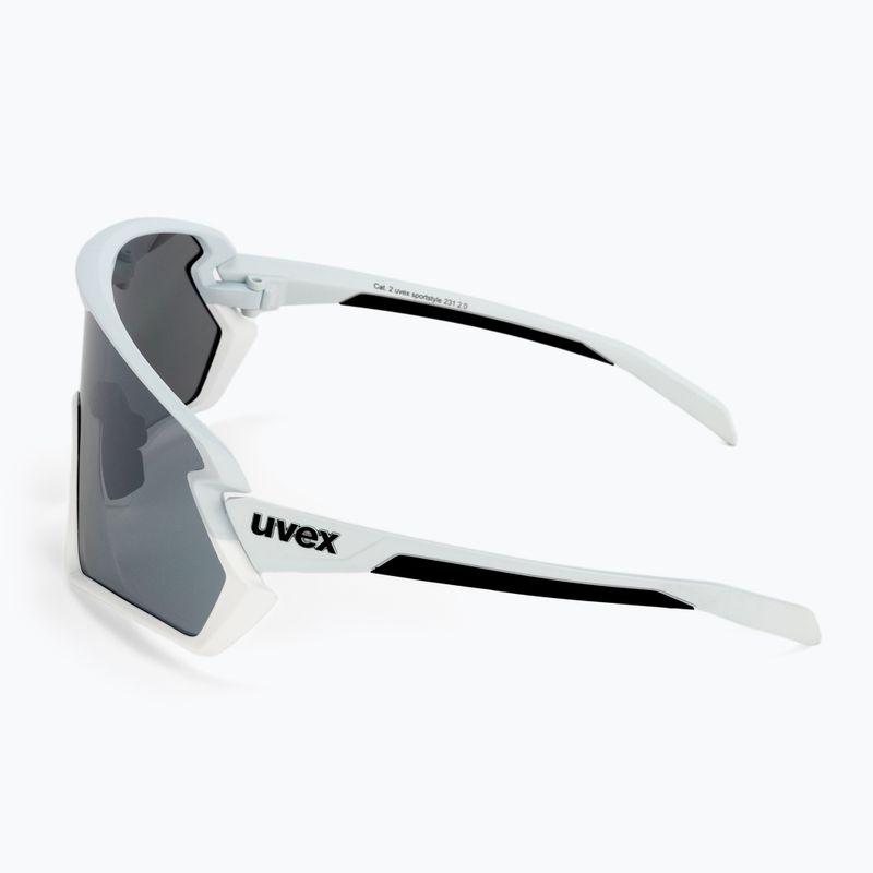 UVEX Sportstyle 231 2.0 cloud white mat/mirror silver cyklistické brýle 53/3/026/8116 4