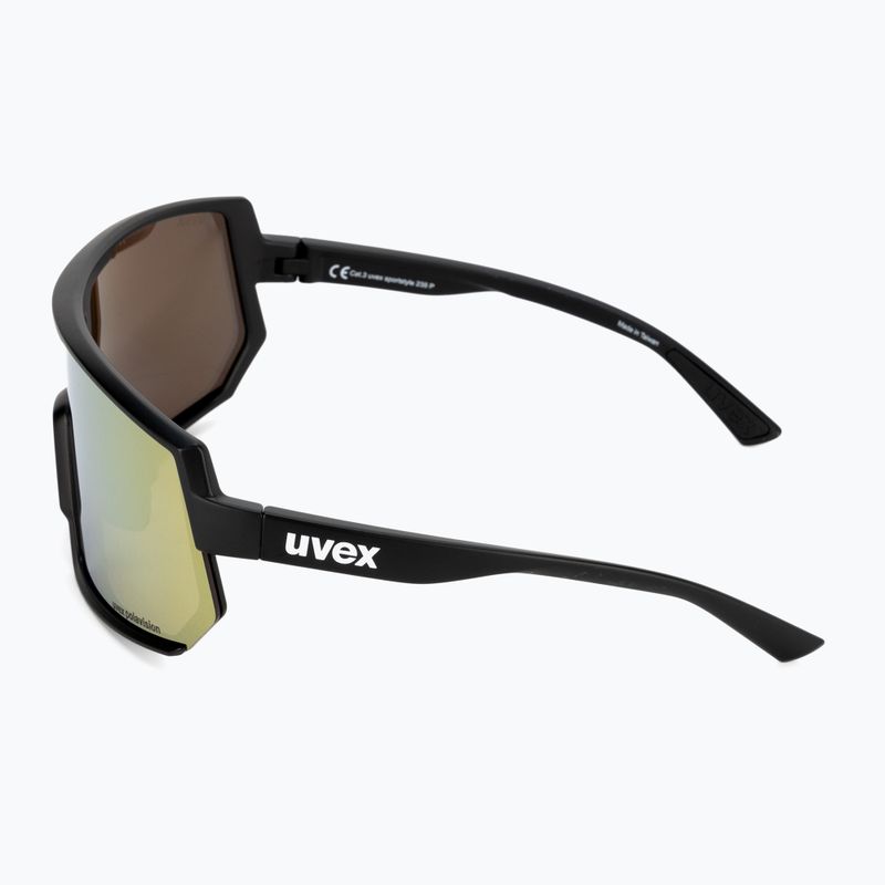 Brýle na kolo UVEX Sportstyle 235 P black mat/mirror yellow 53/3/032/2230 4