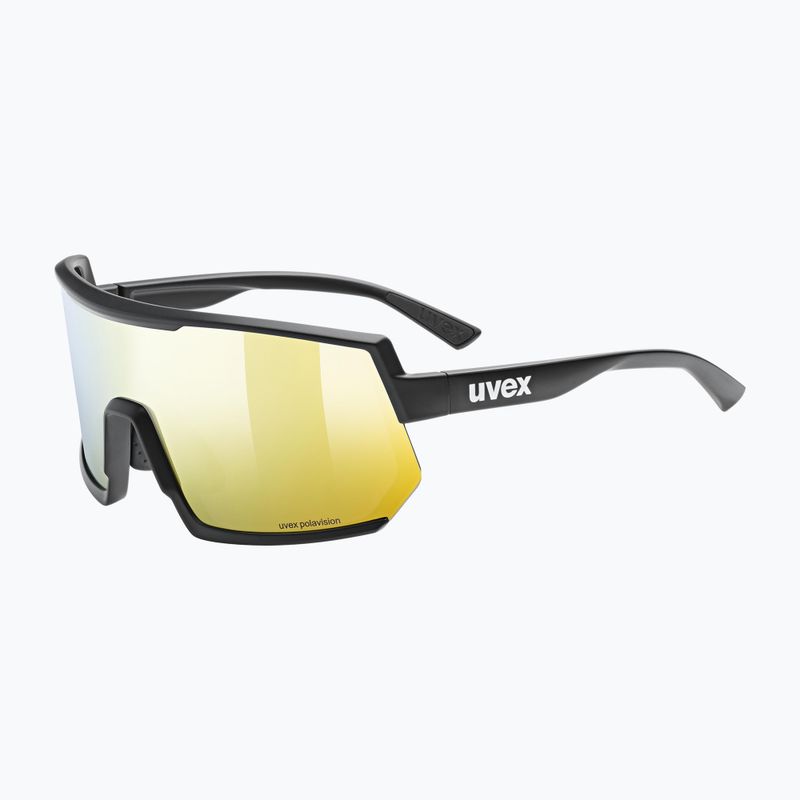 Brýle na kolo UVEX Sportstyle 235 P black mat/mirror yellow 53/3/032/2230 5