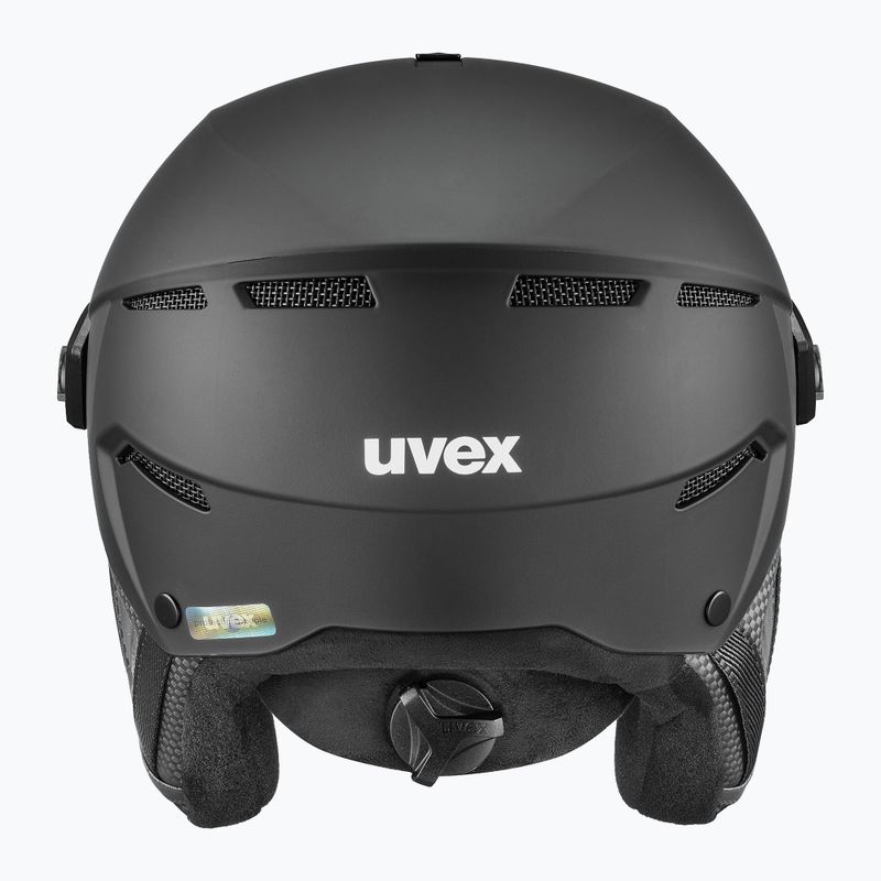 Lyžařská helma UVEX Instinct Visor PRO V black matt/silver/silver 2