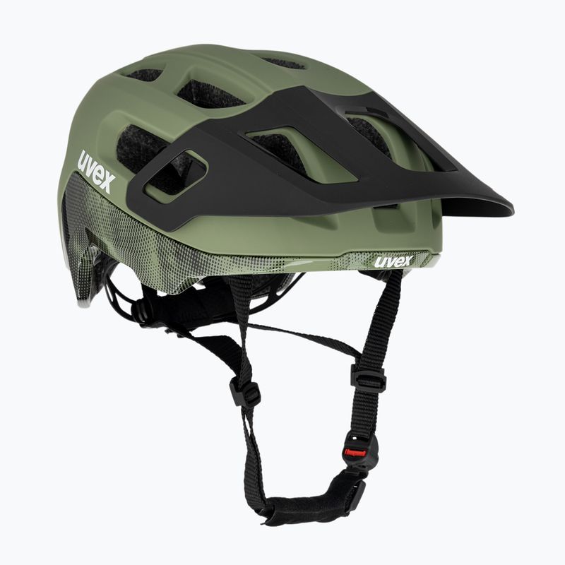 Cyklistická helma UVEX React MIPS moss green/black matt