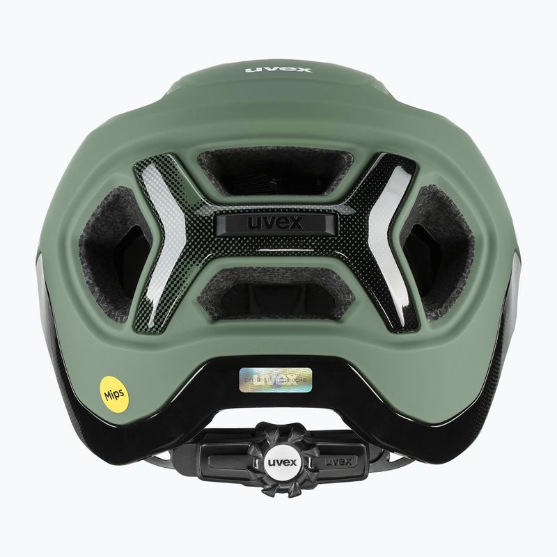 Cyklistická helma UVEX React MIPS moss green/black matt 9