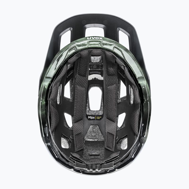 Cyklistická helma UVEX React MIPS moss green/black matt 10