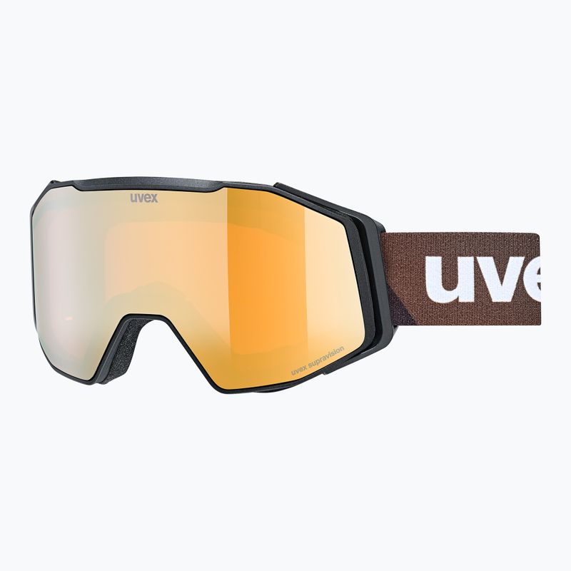 Lyžařské brýle  UVEX Gravity FM black matt/mirror gold orange clear