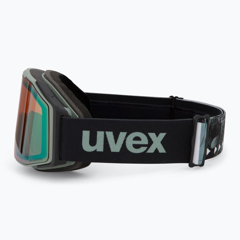 Lyžařské brýle  UVEX Gravity FM acid green matt/mirror opal orange clear 4