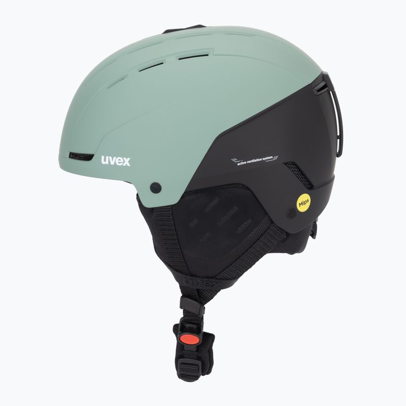 Lyžařská helma UVEX Stance MIPS oxid green/black matt 3