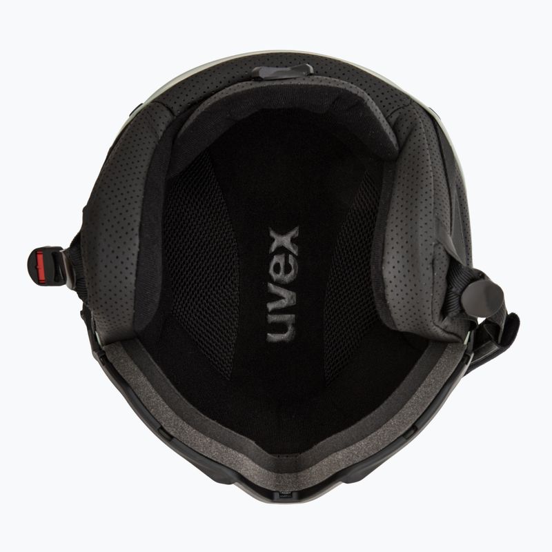 Lyžařská helma UVEX Instinct Visor oxid green matt/mirror silver/smoke 5