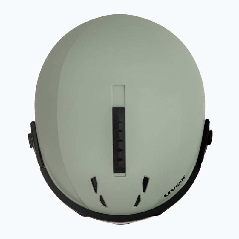 Lyžařská helma UVEX Instinct Visor oxid green matt/mirror silver/smoke 6