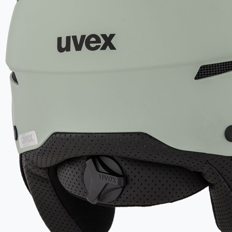 Lyžařská helma UVEX Instinct Visor oxid green matt/mirror silver/smoke 8
