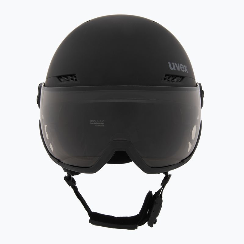 Lyžařská helma UVEX Wanted Visor Pro V black/silver matt 2