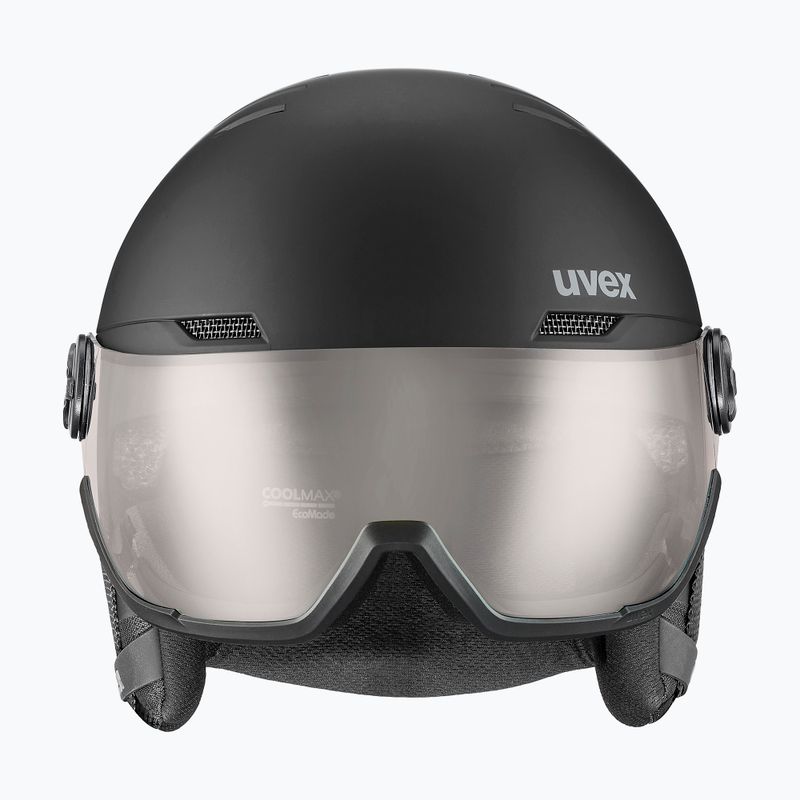 Lyžařská helma UVEX Wanted Visor Pro V black/silver matt 2