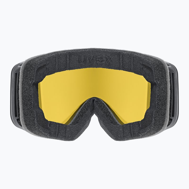 Dětské lyžařské brýle UVEX Pwdr FM black matt/mirror green yellow clear 3