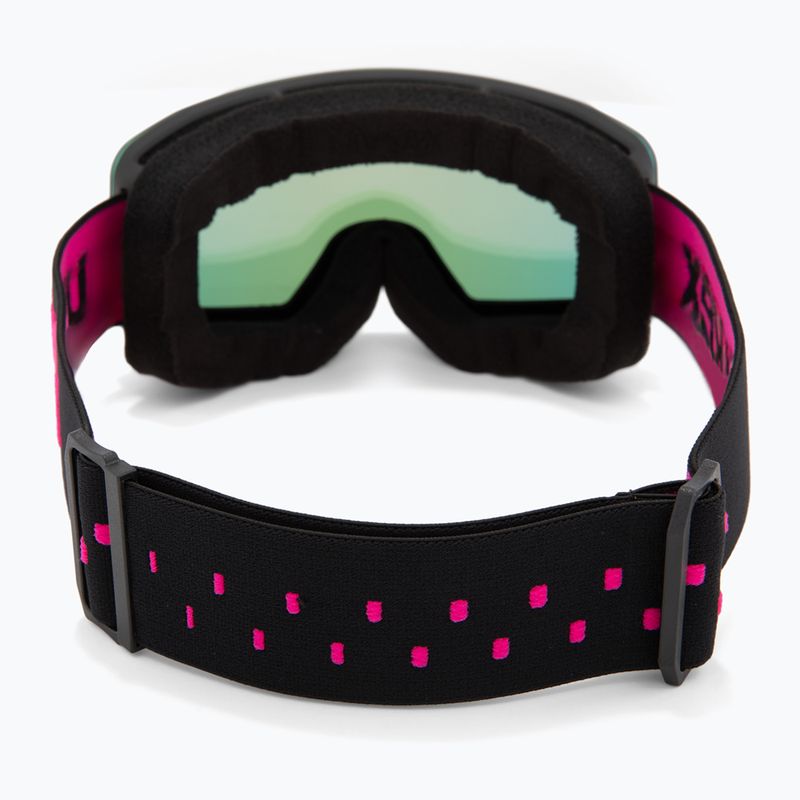 Dětské lyžařské brýle UVEX Pwdr FM black matt/mirror pink green clear 3