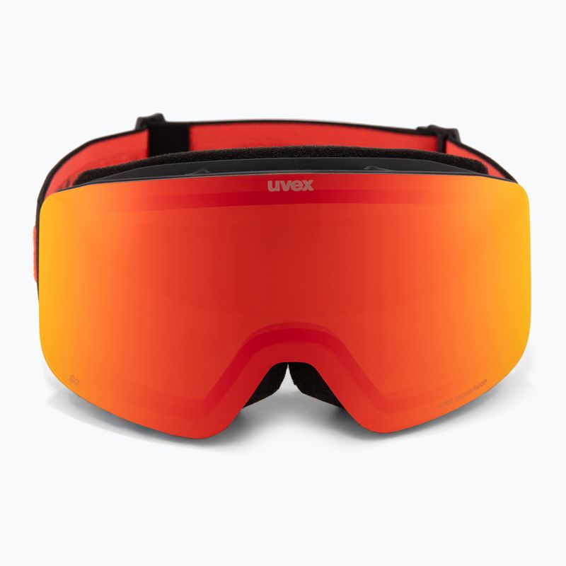 Dětské lyžařské brýle UVEX Pwdr FM black matt/mirror red orange clear 2