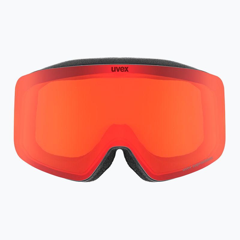 Dětské lyžařské brýle UVEX Pwdr FM black matt/mirror red orange clear 2