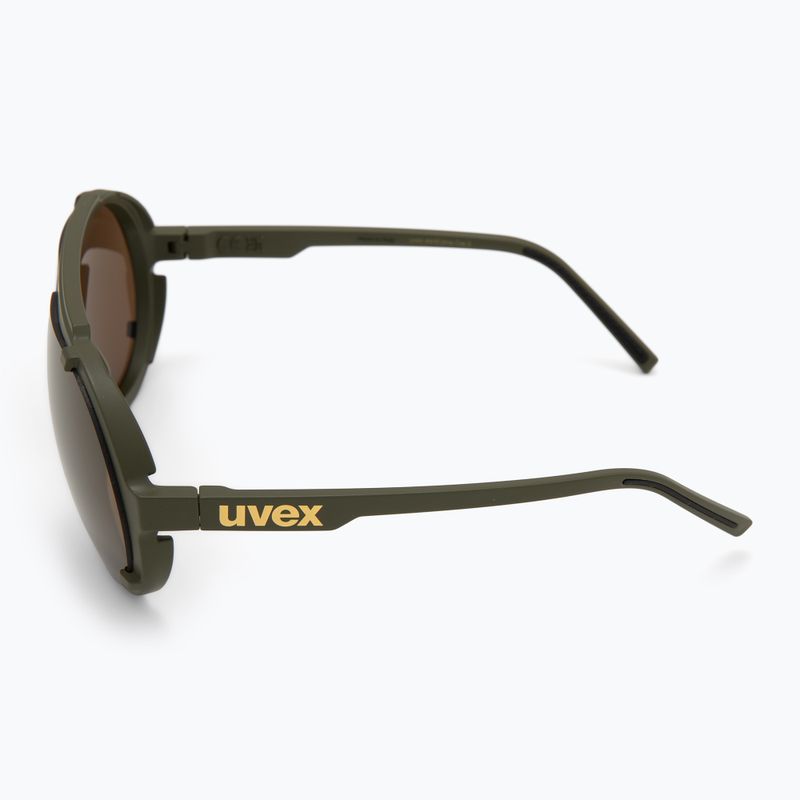 Sluneční brýle UVEX Esntl Pina moss green matt/mirror gold 4
