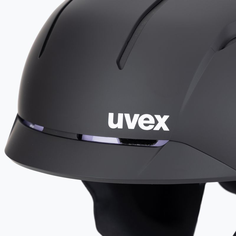 Lyžařská helma UVEX Levitate MIPS black/lavender matt 7
