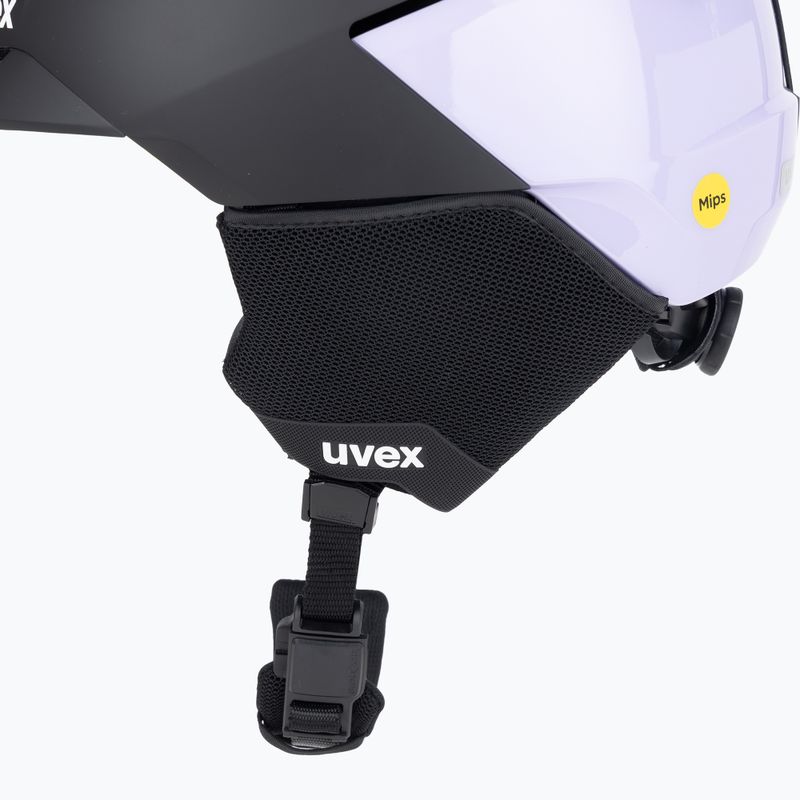 Lyžařská helma UVEX Levitate MIPS black/lavender matt 8