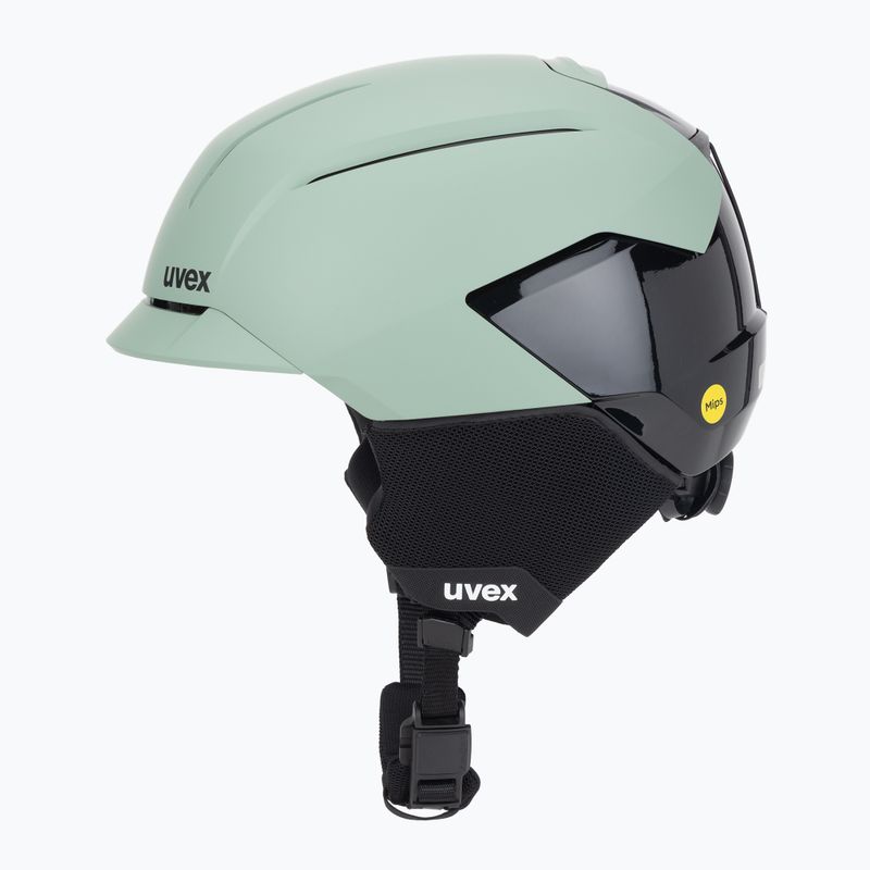 Lyžařská helma UVEX Levitate MIPS oxid green/black matt 3