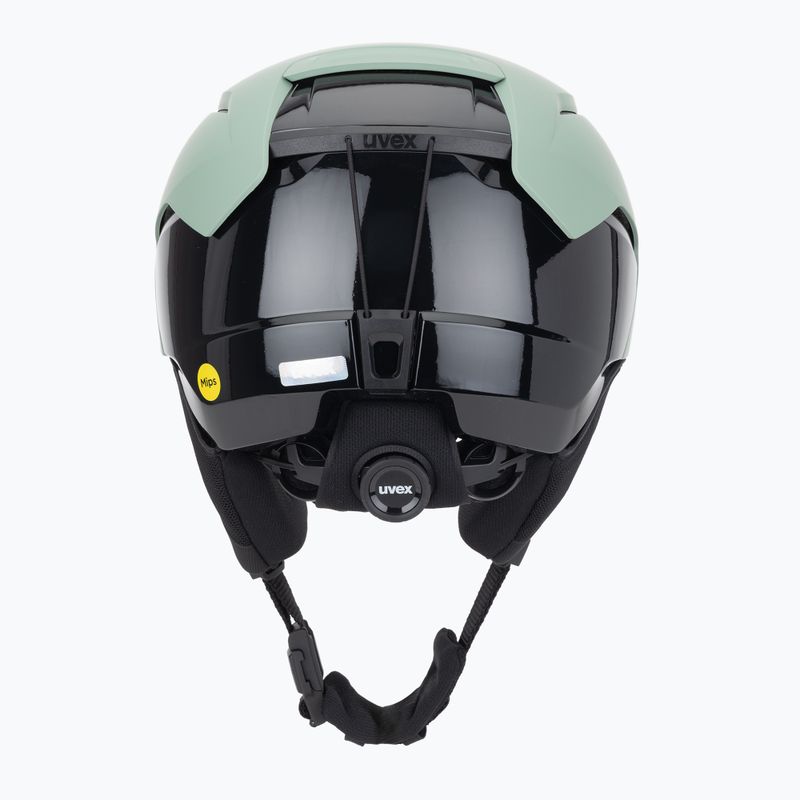 Lyžařská helma UVEX Levitate MIPS oxid green/black matt 4