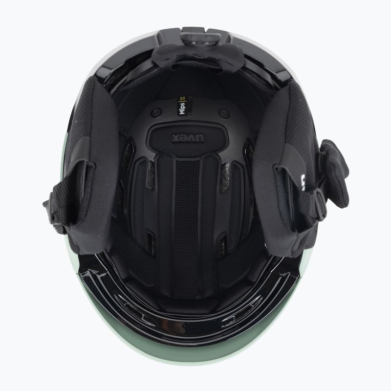 Lyžařská helma UVEX Levitate MIPS oxid green/black matt 5