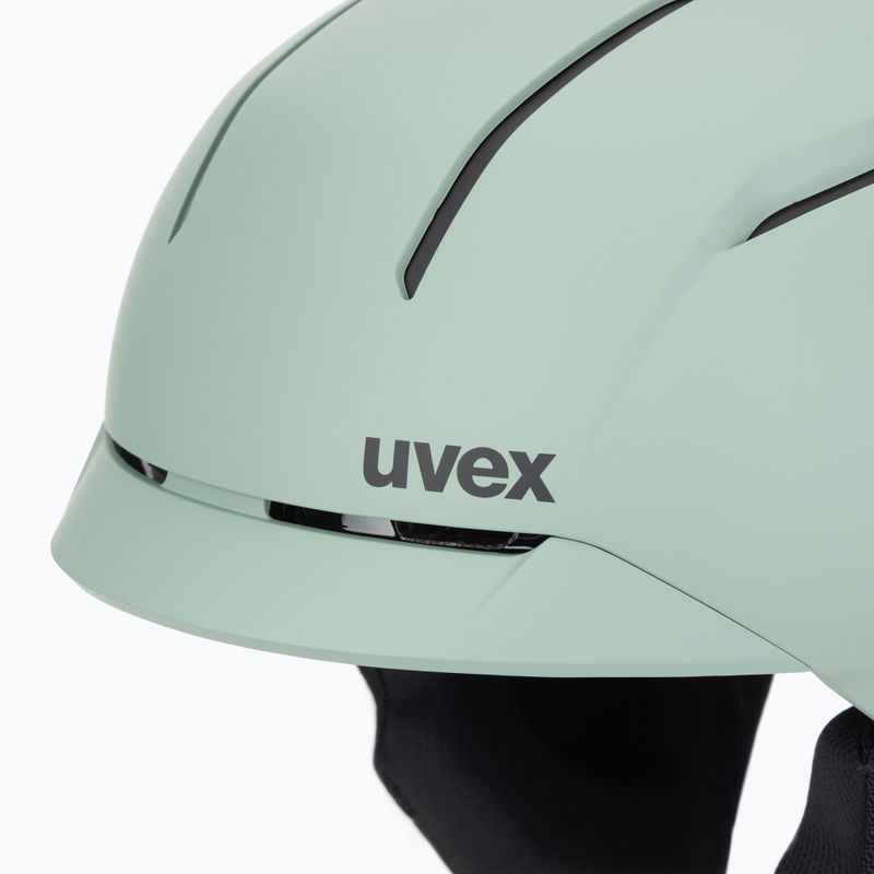 Lyžařská helma UVEX Levitate MIPS oxid green/black matt 7