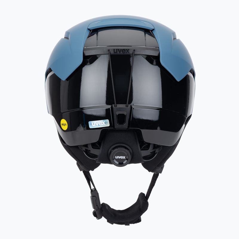 Lyžařská helma UVEX Levitate MIPS stone blue/black matt 4