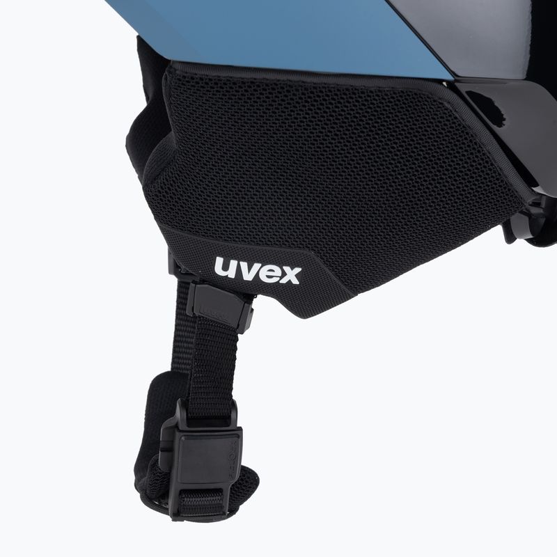 Lyžařská helma UVEX Levitate MIPS stone blue/black matt 7