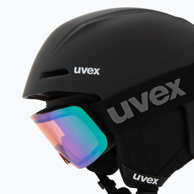 Dětská lyžařská helma UVEX Viti Set + lyžařské brýle Speedy Pro matt black/mirror green/yellow/clear 8