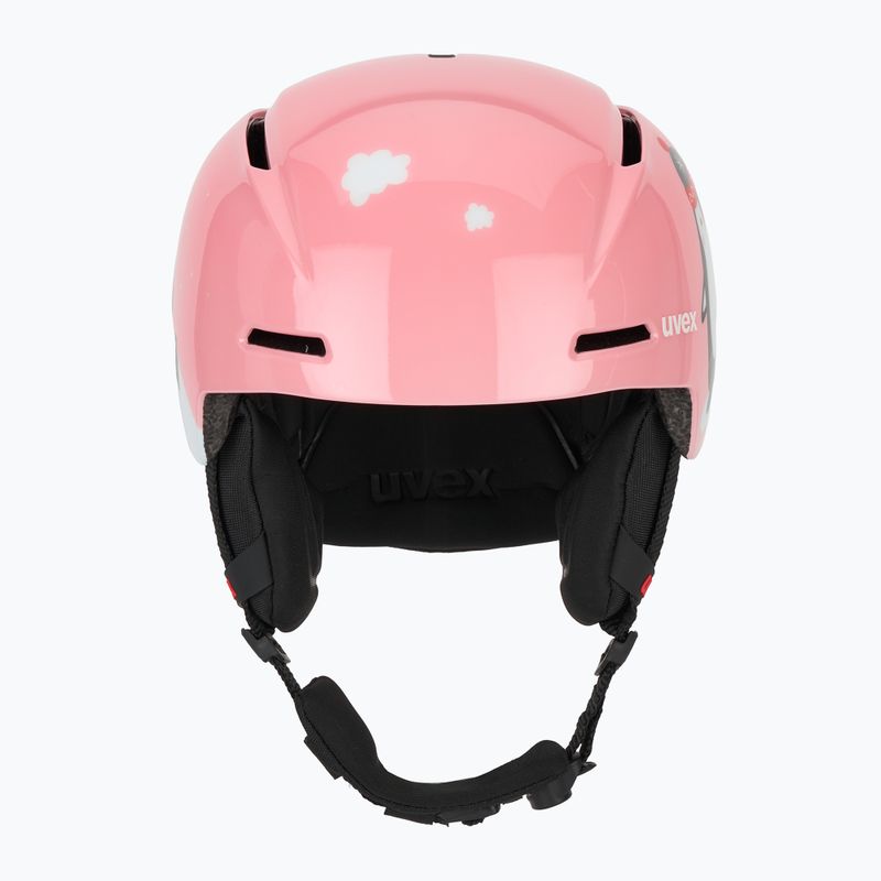 Dětská  lyžařská helma  UVEX Viti Set + gogle Speedy Pro pink penguin/lasergold lite 2