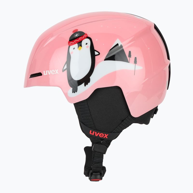 Dětská  lyžařská helma  UVEX Viti Set + gogle Speedy Pro pink penguin/lasergold lite 3