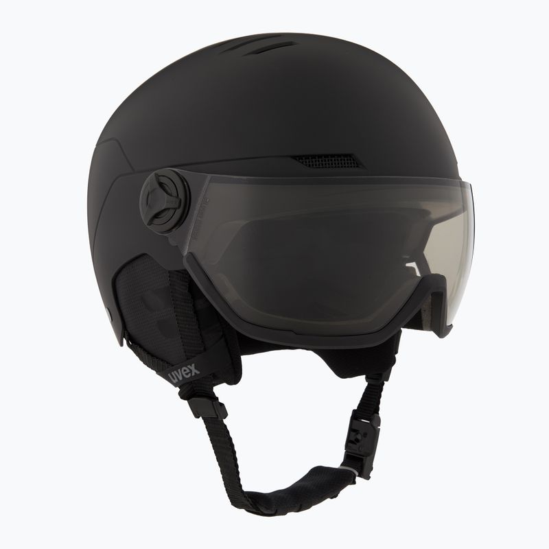 Lyžařská helma UVEX Wanted Visor Pro V black matte