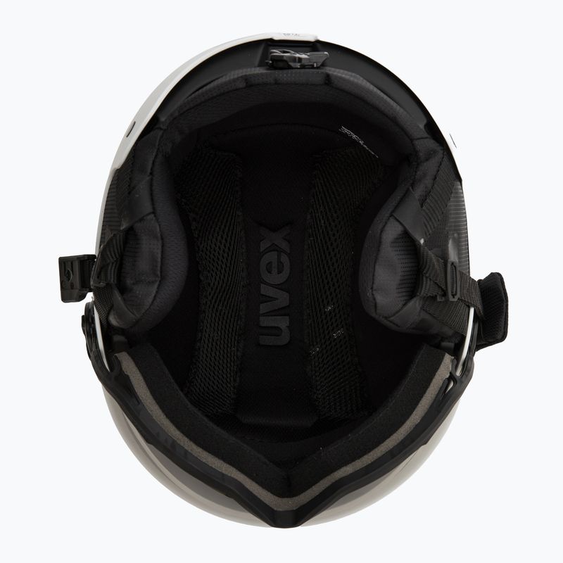 Lyžařská helma UVEX Wanted Visor Pro V white matt 5