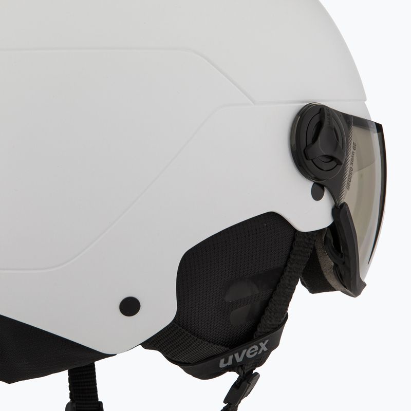 Lyžařská helma UVEX Wanted Visor Pro V white matt 8