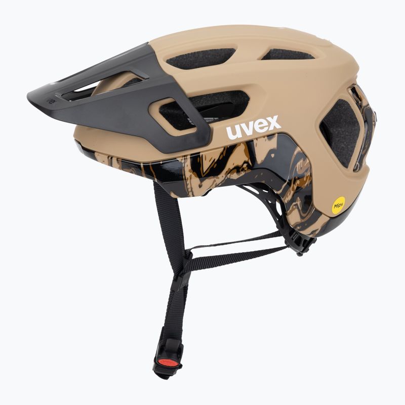 Cyklistická přilba UVEX React MIPS desert/black matt 3