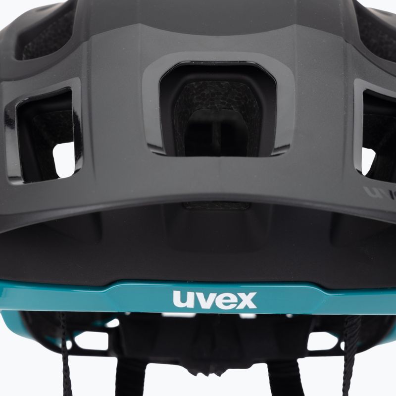 Cyklistická přilba UVEX React black/teal matt 7