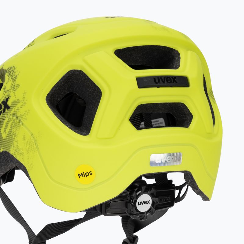 Dětská cyklistická přilba UVEX React MIPS Jr lime/black 8