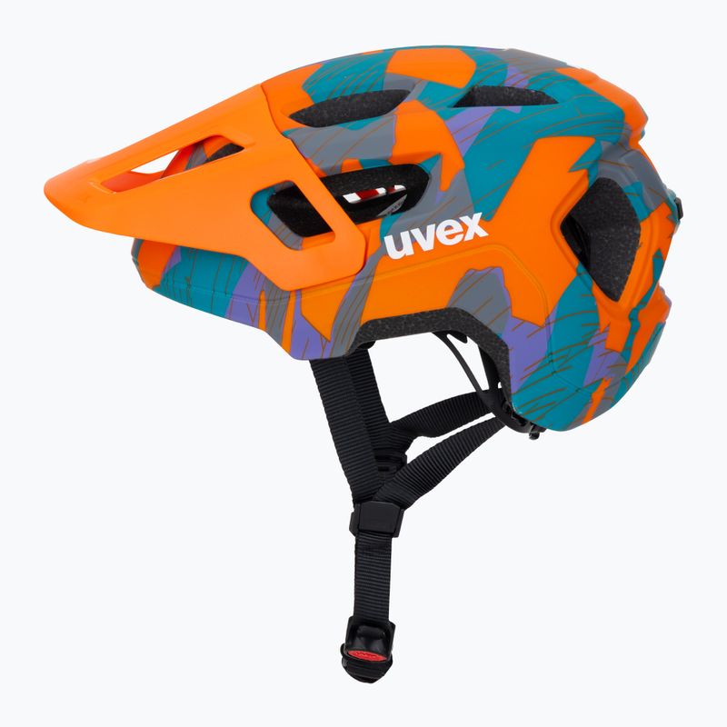 Dětská cyklistická helma UVEX React Jr papaya camo matt 3