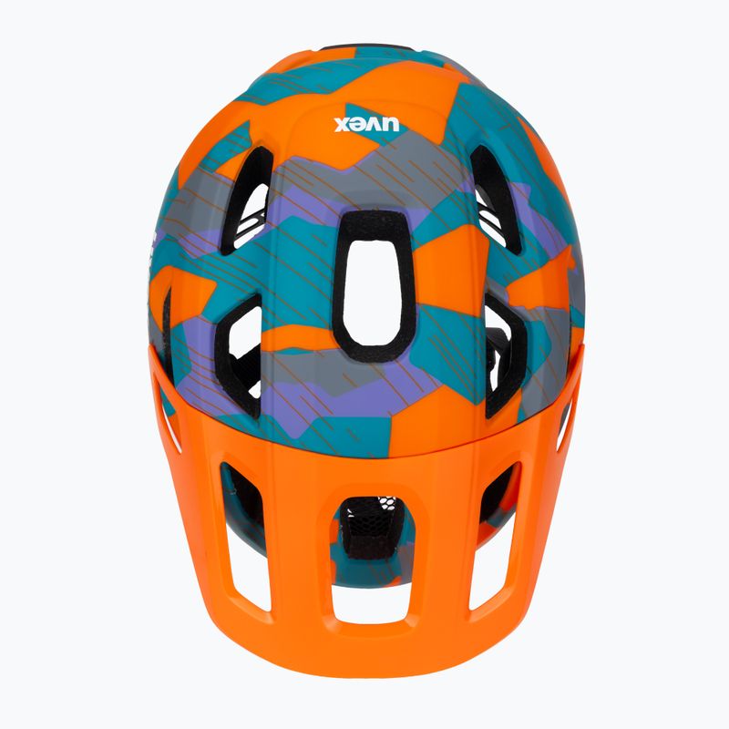 Dětská cyklistická helma UVEX React Jr papaya camo matt 6