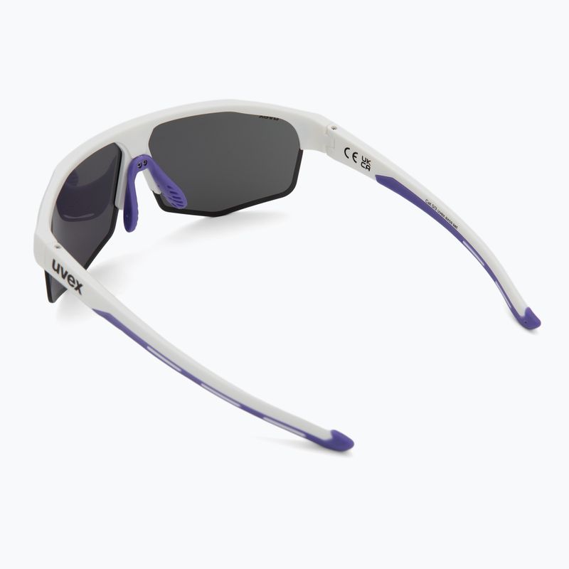 Sluneční brýle UVEX Axos Set white matt/mirror purple/clear 3
