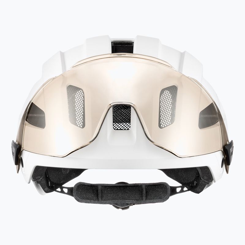 Cyklistická helma UVEX Stride Visor white matt/litemirror silver 3