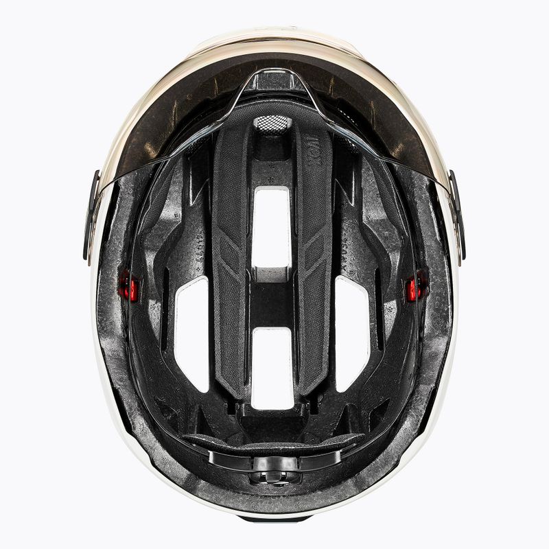 Cyklistická helma UVEX Stride Visor white matt/litemirror silver 7