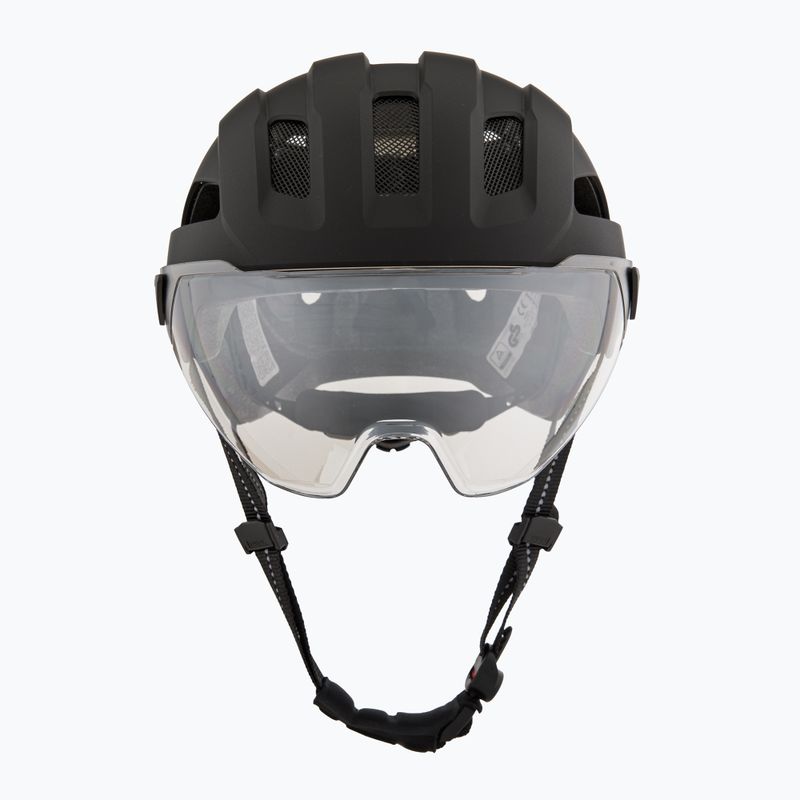 Cyklistická helma UVEX Stride Visor black matt/litemirror silver 2