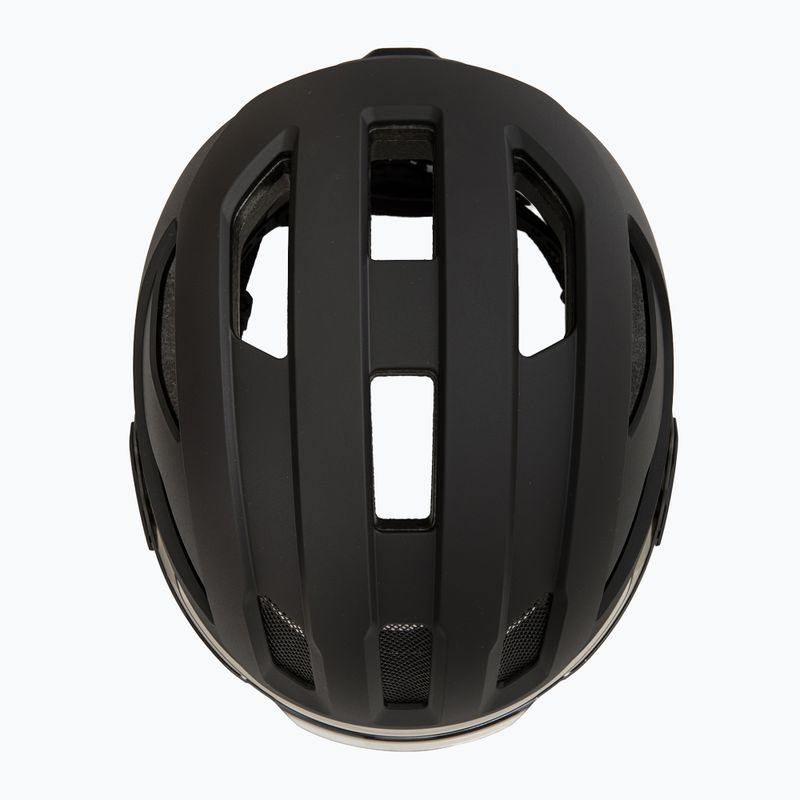 Cyklistická helma UVEX Stride Visor black matt/litemirror silver 6