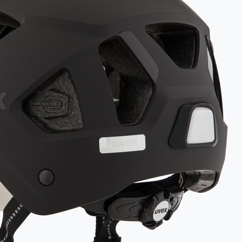 Cyklistická helma UVEX Stride Visor black matt/litemirror silver 7