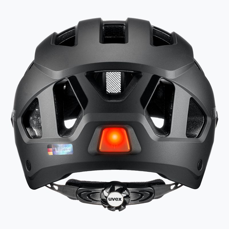 Cyklistická helma UVEX Stride Visor black matt/litemirror silver 5