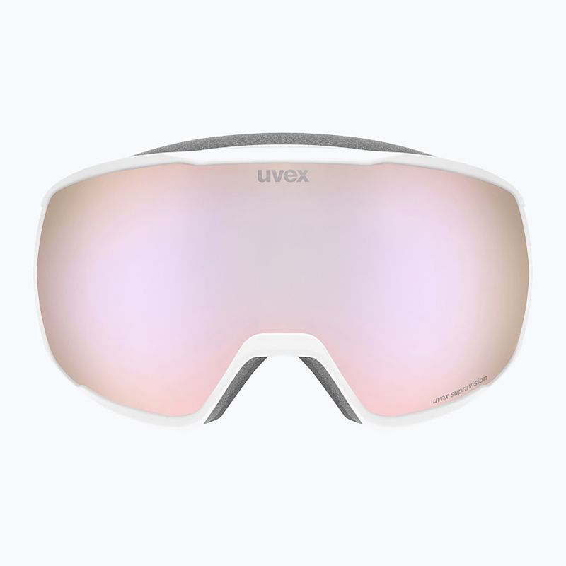 Lyžařské brýle UVEX Victorious FM S1 white matt/mirror rose 2